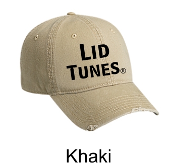 Lid Tunes Distressed Visor Khaki Cap